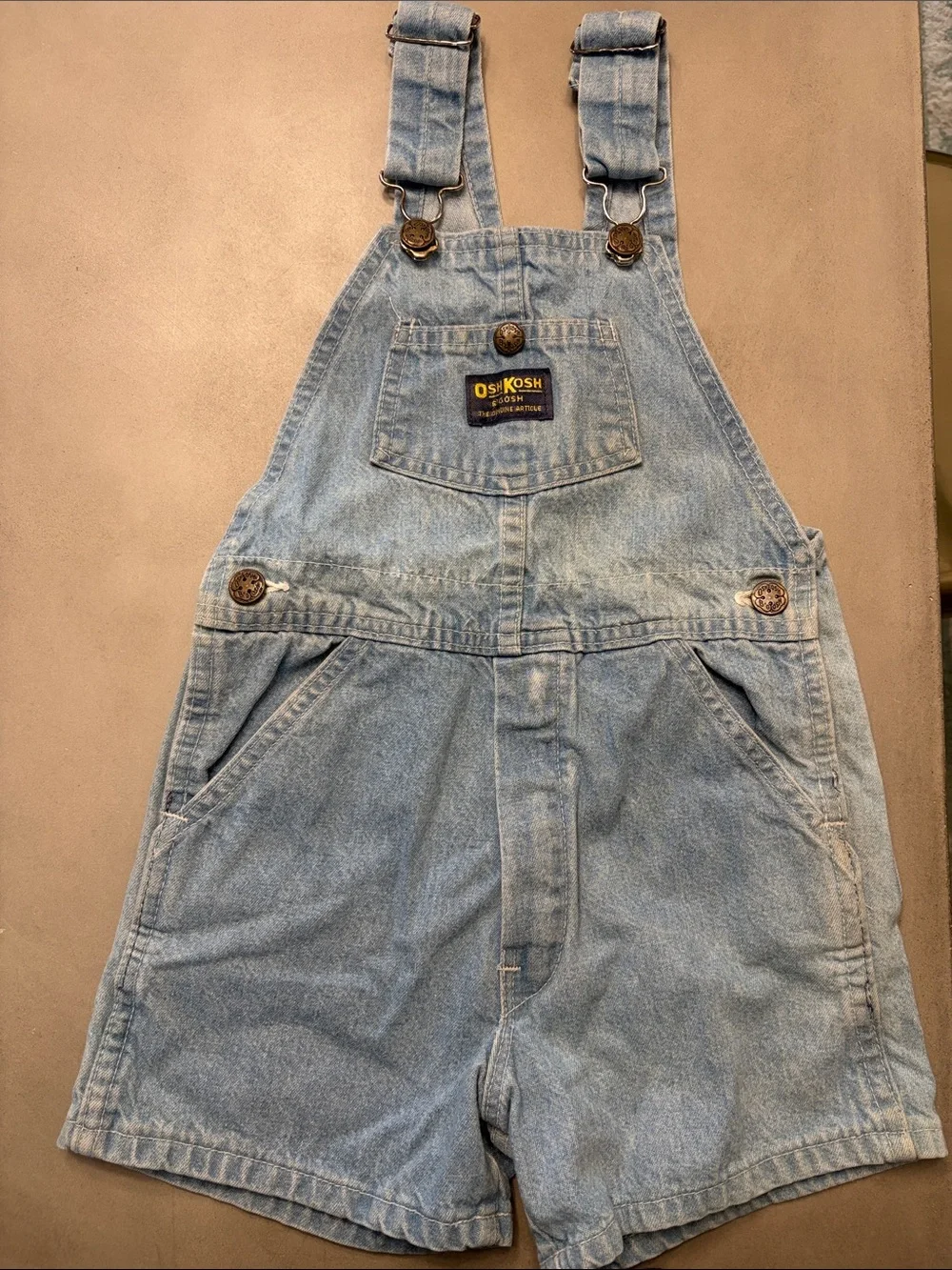 OshKosh B'gosh Light Blue Denim Short Overalls